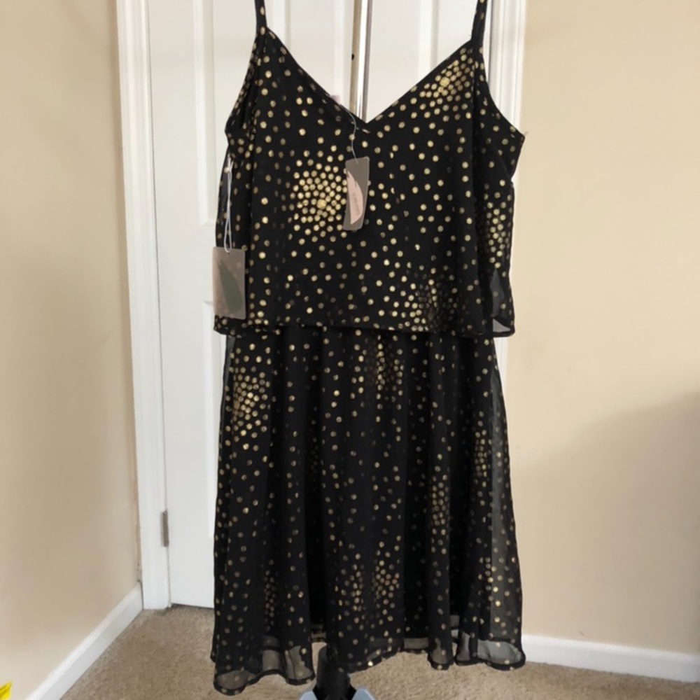 Black and gold dress